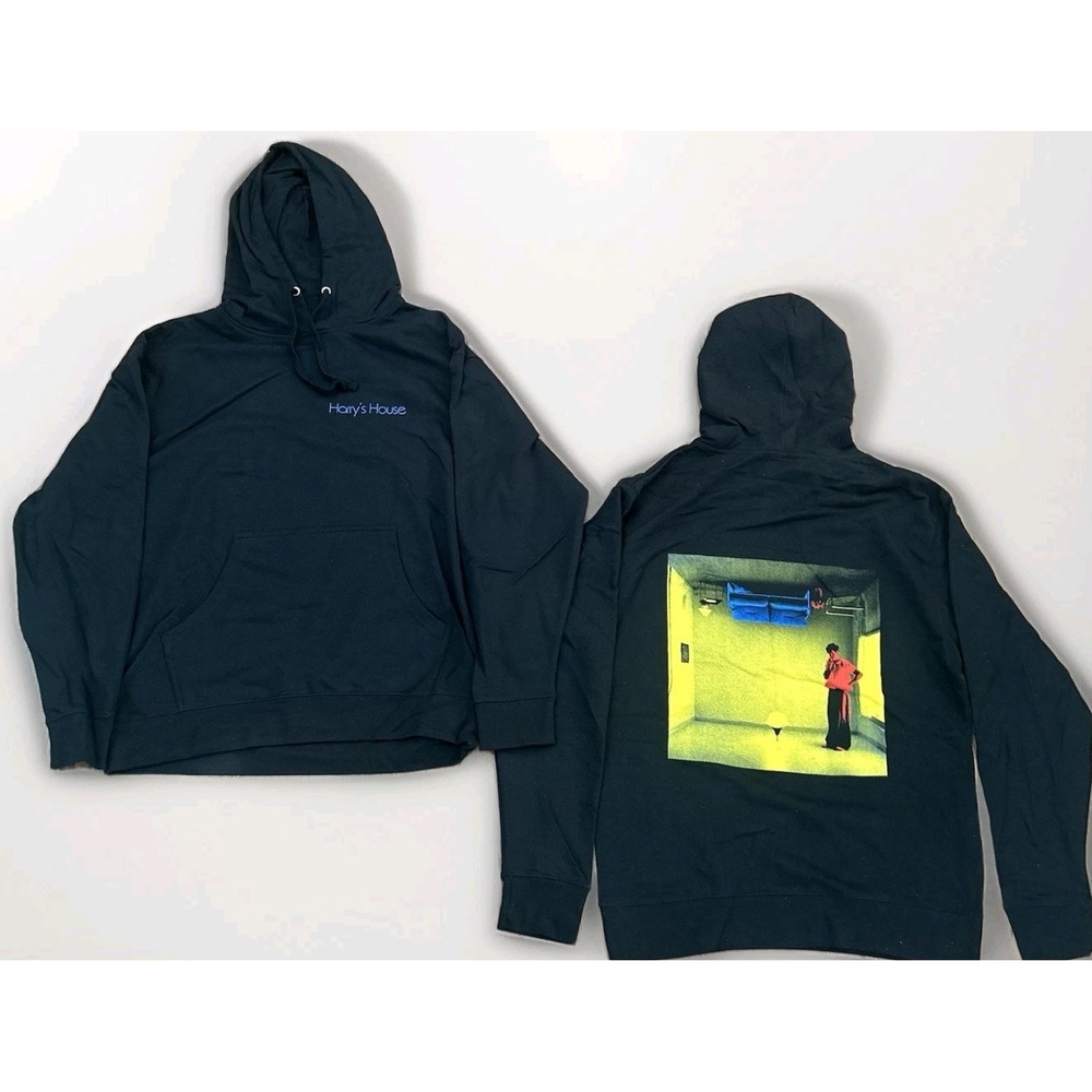 New Harry Styles Harry's House Tour Hoodie Large Black Sweatshirt Concert Merch